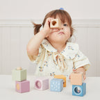 Sensory Blocks 8 Pcs Wooden Baby Toy Set | Montessori Sensory Learning Blocks