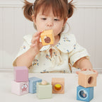 Sensory Blocks 8 Pcs Wooden Baby Toy Set | Montessori Sensory Learning Blocks