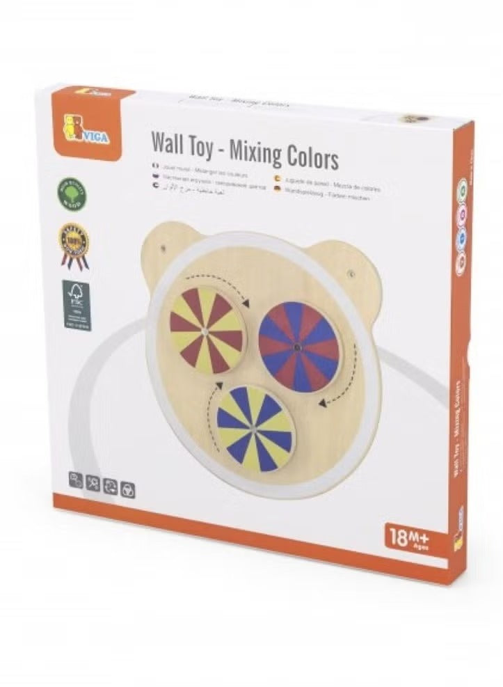 Mixing Colors Wall Toy | Montessori Wooden Color Learning Activity Panel