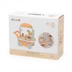 Mini Burger Shop Wooden Toy Set | Kids Pretend Play Food Cart Role Play