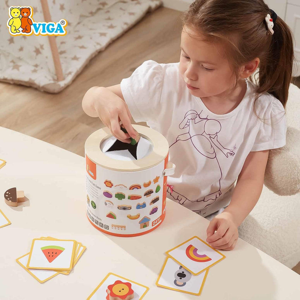 Touch and Find Game Kids | Montessori Sensory Memory & Sorting Toy Set