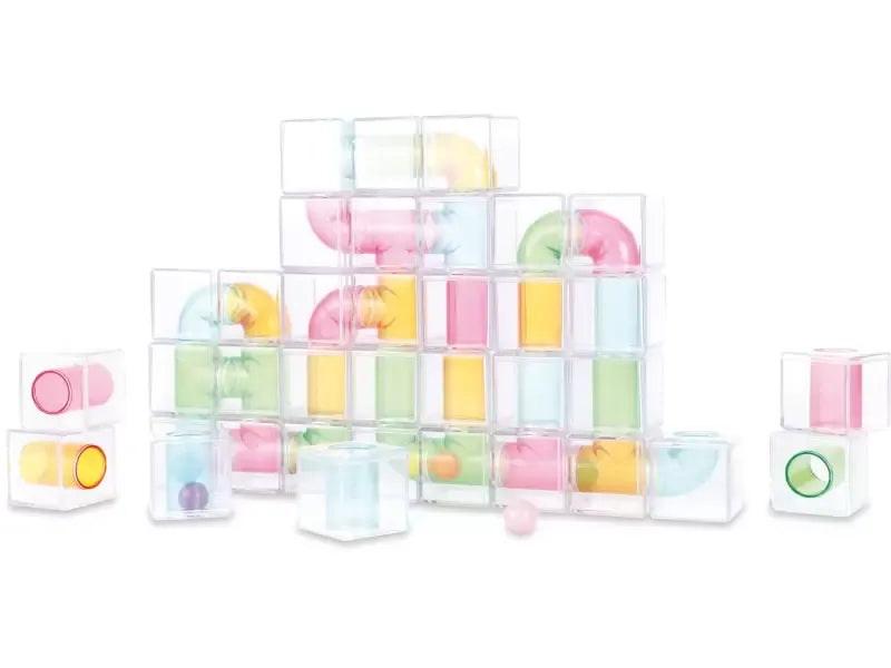 Building Blocks Pipeline 24 Pcs | Marble Run STEM Construction Toy for Kids