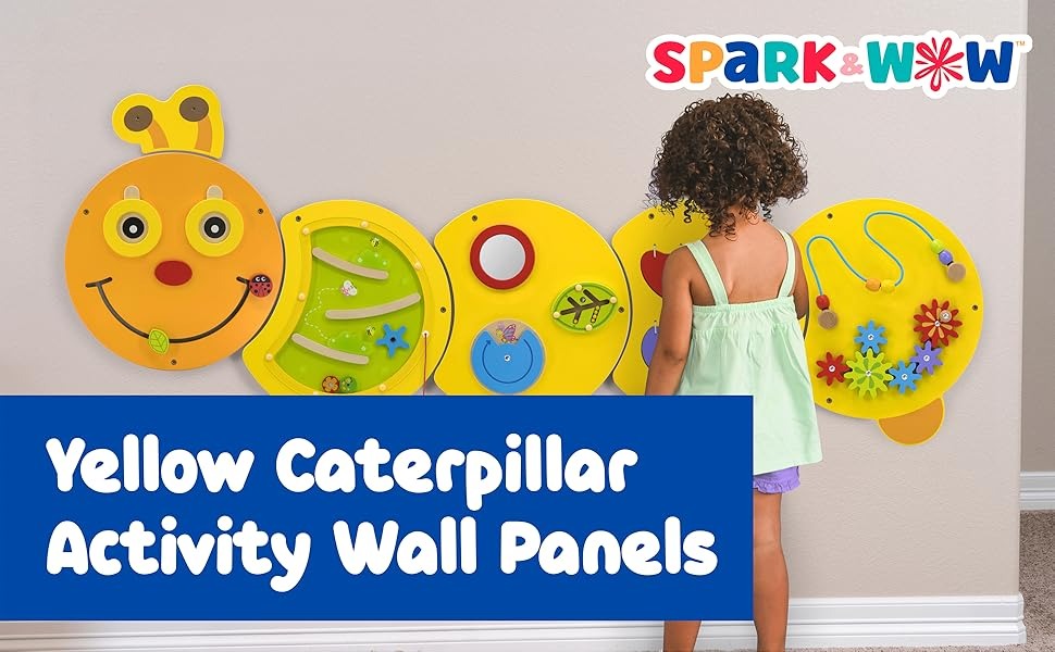 Junior Caterpillar Wall Activity Panel Kids | Montessori Sensory Busy Board Toy