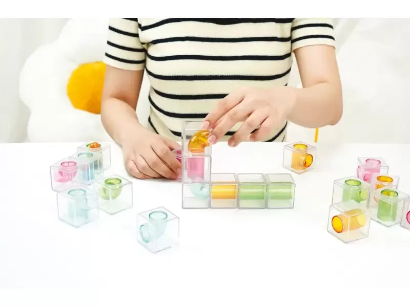 Building Blocks Pipeline 24 Pcs | Marble Run STEM Construction Toy for Kids