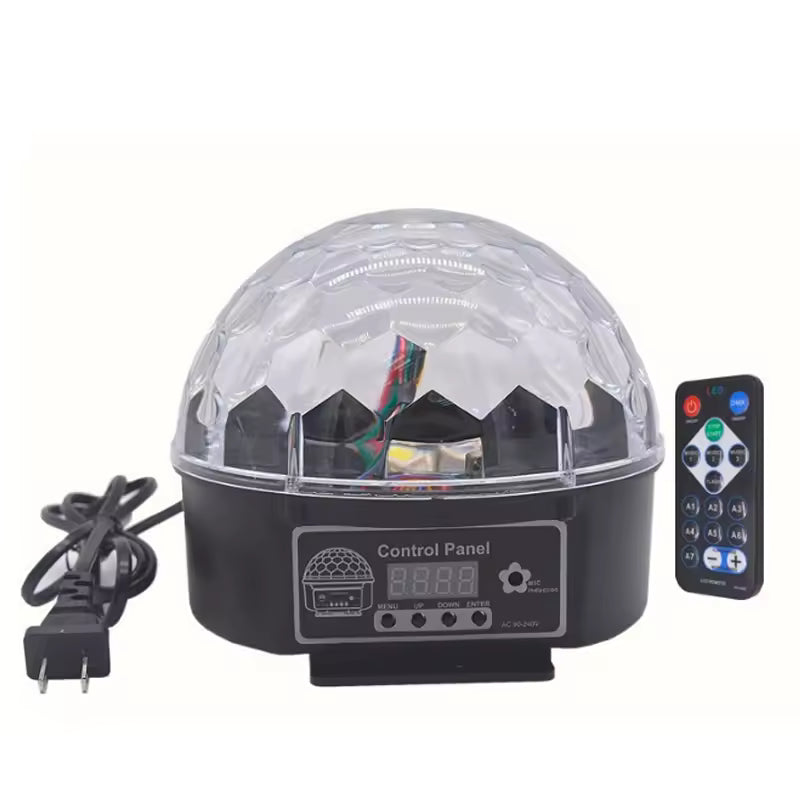 Crystal Magic Ball LED Lamp 9 Colors | Stage Disco Party Light Voice Control