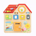 Little Home Busy Board Montessori | Wooden Activity House Toy for Kids