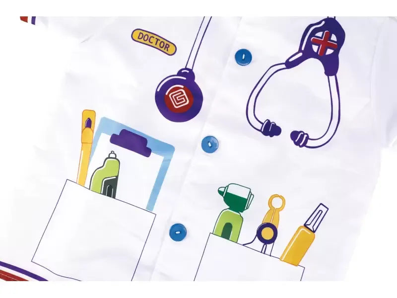 Doctor Costume for Kids 3 Pcs | Medical Role Play Dress Up Set with Accessories