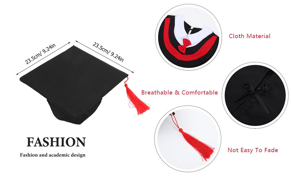 PhD Doctor Costume for Kids | Graduation Gown Set with Cap & Tassel