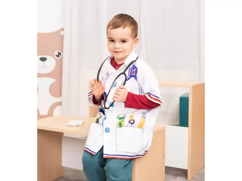 Doctor Costume for Kids 3 Pcs | Medical Role Play Dress Up Set with Accessories
