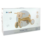 Wooden Trike Brown Bear Kids Ride-On Toy | Balance Training Tricycle 12+ Months