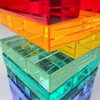 Acrylic Stacking Blocks 36 Pcs | Montessori Sensory Building Toy for Kids