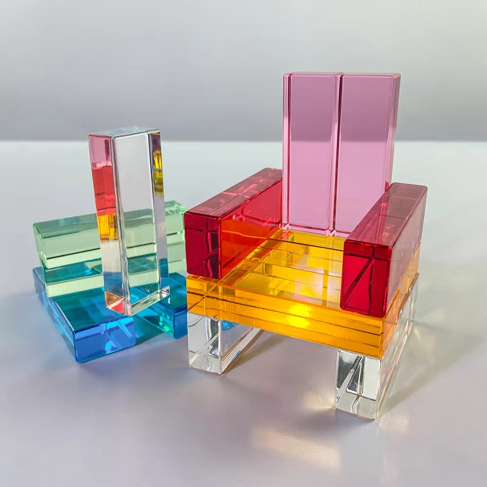Acrylic Stacking Blocks 36 Pcs | Montessori Sensory Building Toy for Kids