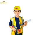 Construction Worker Costume Set for Kids | Engineer Role Play Dress-Up Tool Kit