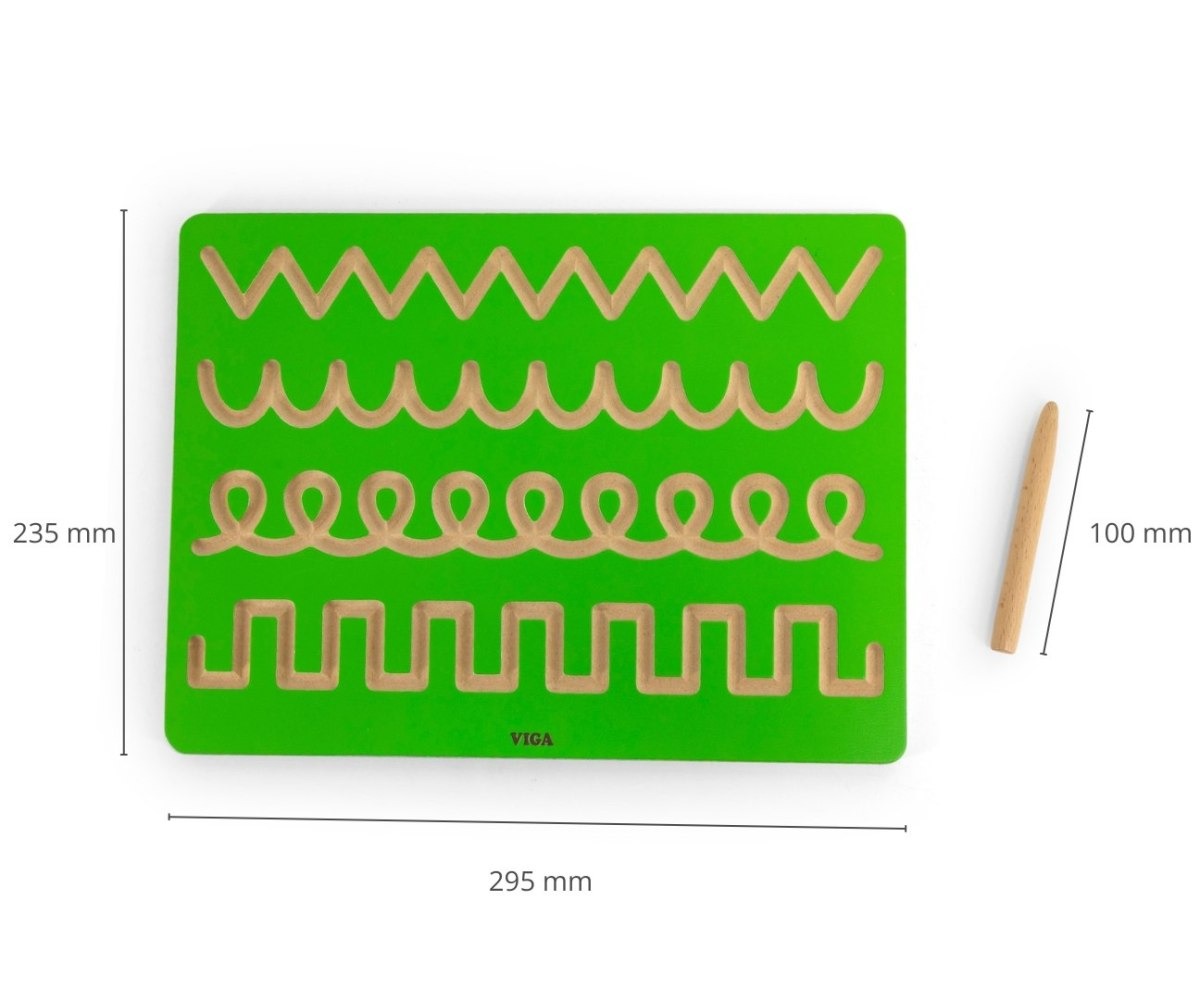 Patterns Tracing Board Kids | Montessori Pre-Writing Wooden Learning Toy