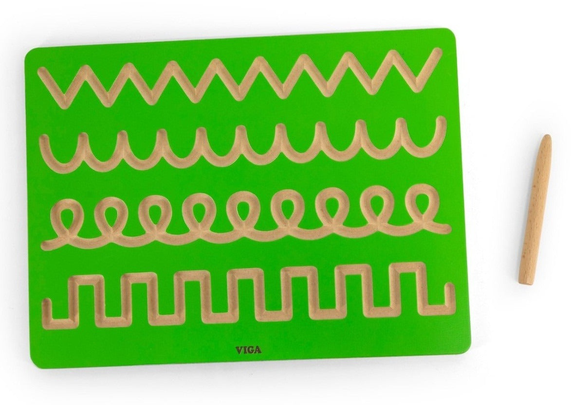 Patterns Tracing Board Kids | Montessori Pre-Writing Wooden Learning Toy