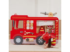Large Super Fire Engine Play Set Kids | Wooden Fire Truck Activity Toy