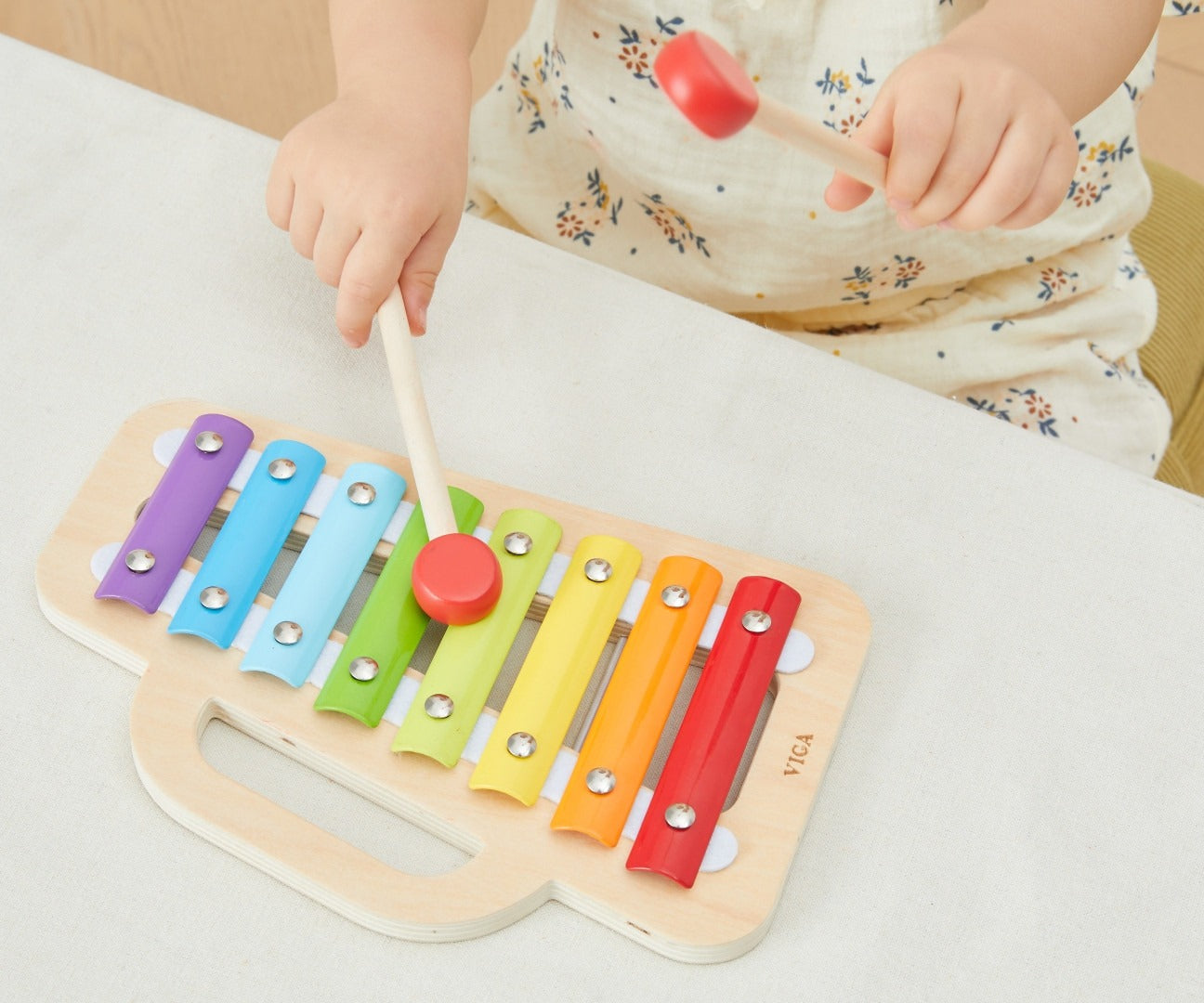 Wooden Xylophone 8 Note Kids Toy | Musical Learning Instrument for Toddlers