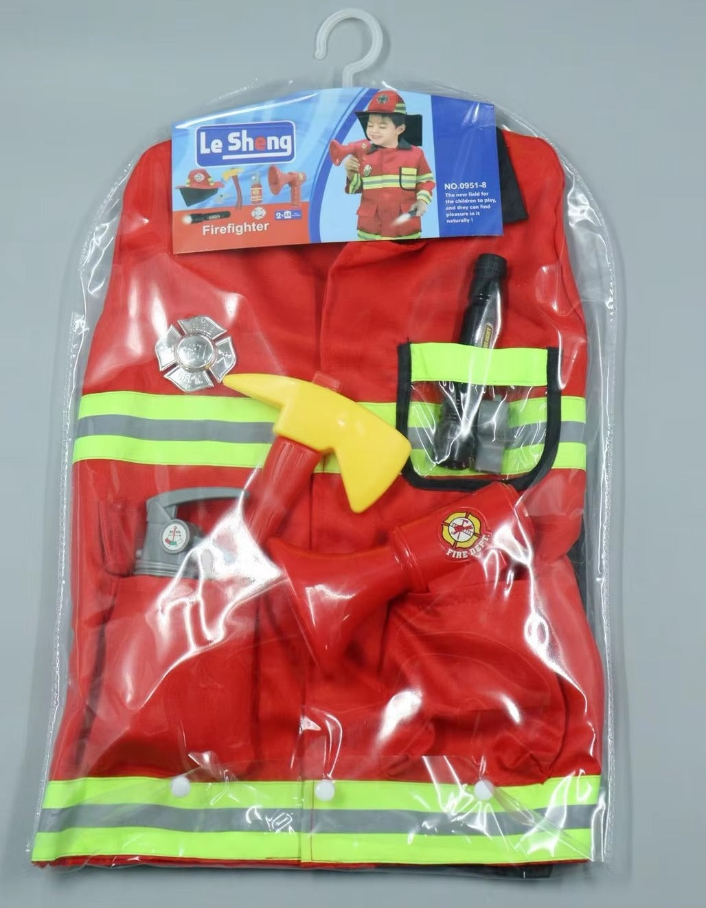 Firefighter Costume Set for Kids | Fireman Role Play Dress-Up Toy Kit