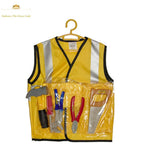 Construction Worker Costume Set for Kids | Engineer Role Play Dress-Up Tool Kit