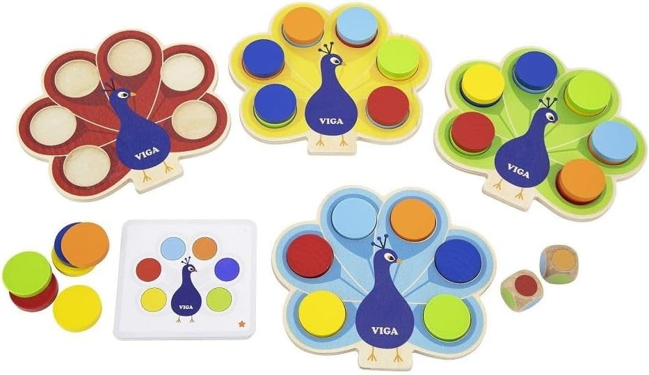 Peacock Colour Matching Game Kids | Montessori Color Sorting & Learning Toy