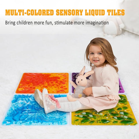 3D Texture Liquid Floor Tiles | Sensory Interactive Color Changing Floor Mat