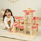 Parking Garage Toy Set Kids | Multi-Level Car & Helicopter Play Garage Station