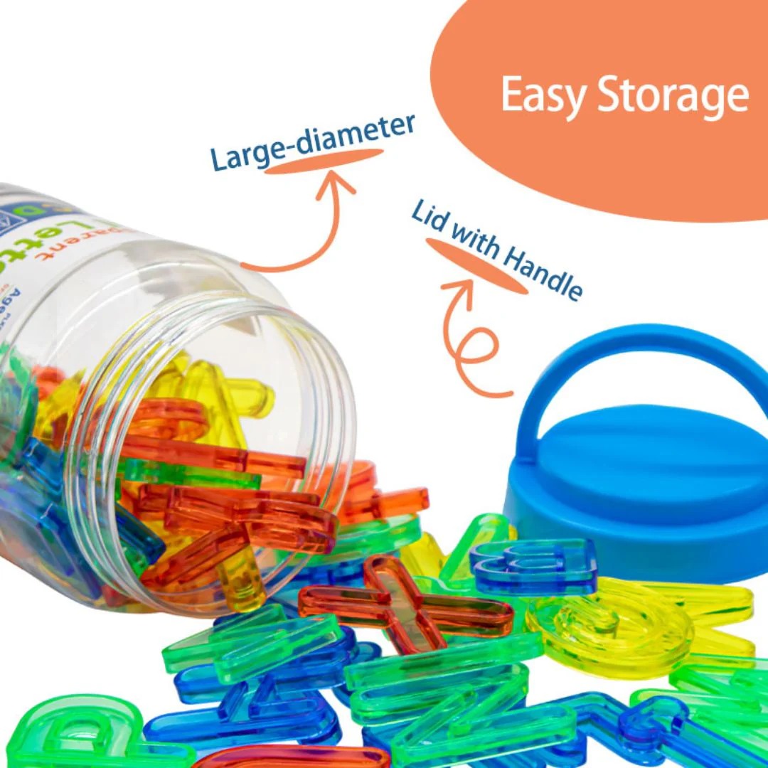 Transparent Alphabet & Numbers 36 Pcs | Kids Learning Letters & Counting Toy
