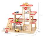 Parking Garage Toy Set Kids | Multi-Level Car & Helicopter Play Garage Station