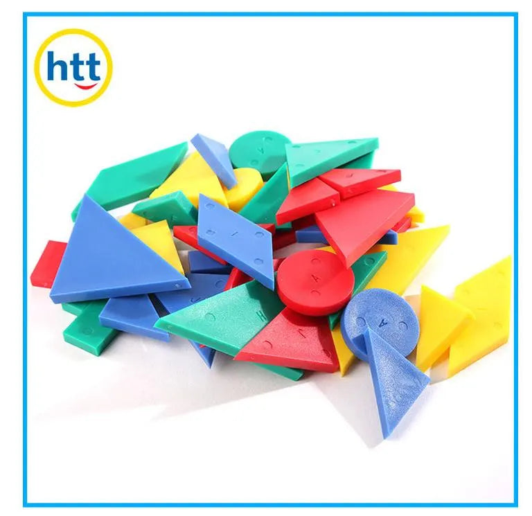 Pattern Blocks 48 Pcs | Educational Geometry & STEM Learning Toy for Kids