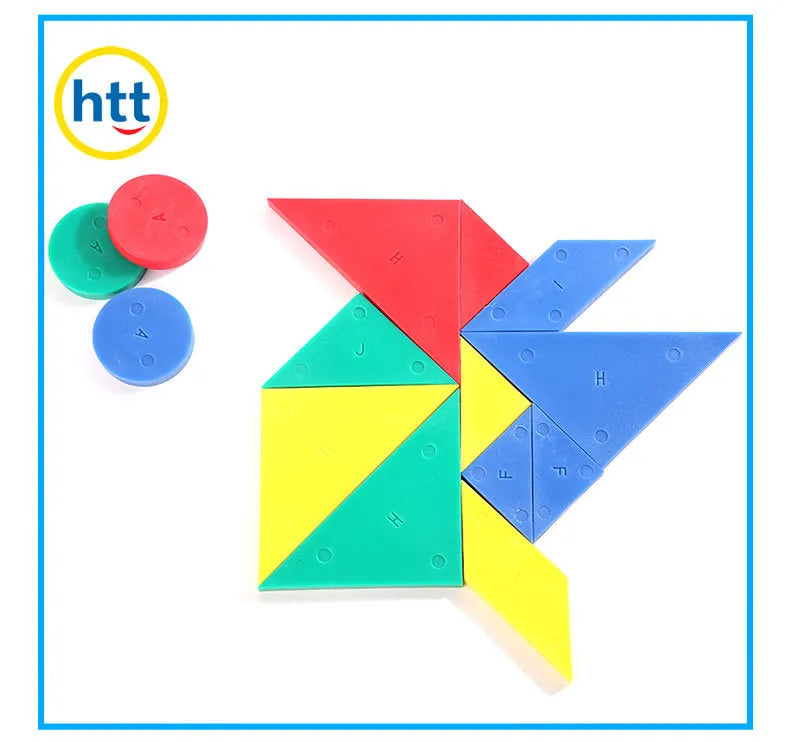 Pattern Blocks 48 Pcs | Educational Geometry & STEM Learning Toy for Kids