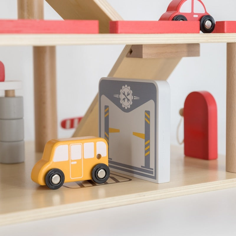 Parking Garage Toy Set Kids | Multi-Level Car & Helicopter Play Garage Station