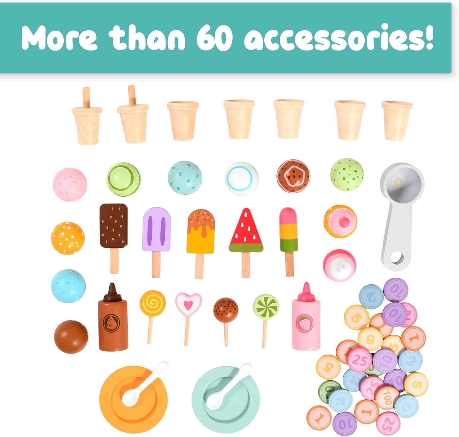Ice Cream Mobile Shop Kids | Wooden Pretend Play Ice Cream & Candy Cart