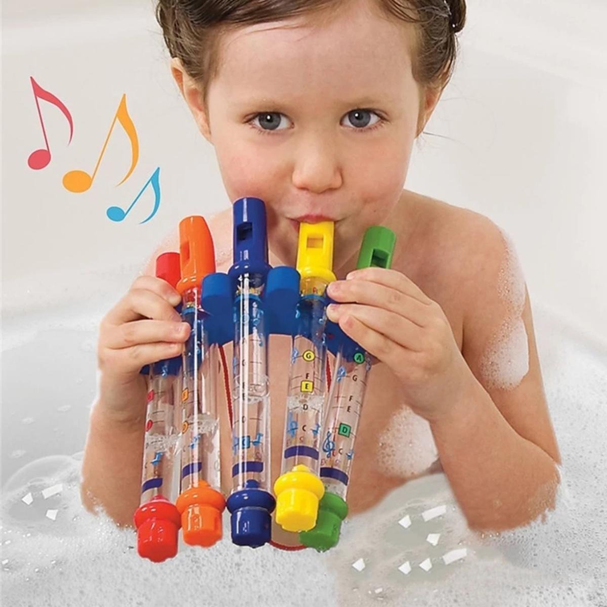 Musical Water Whistle Set 5 Pcs | Bath Time Musical Flute Toy for Kids