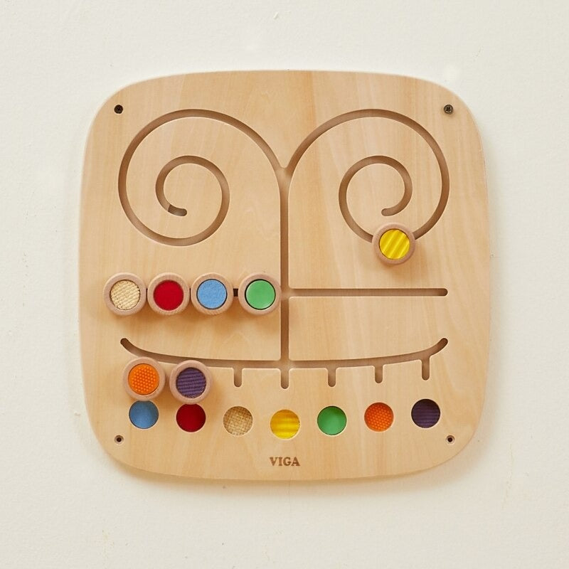 Touch & Match Wall Activity Panel | Montessori Sensory Learning Board for Kids