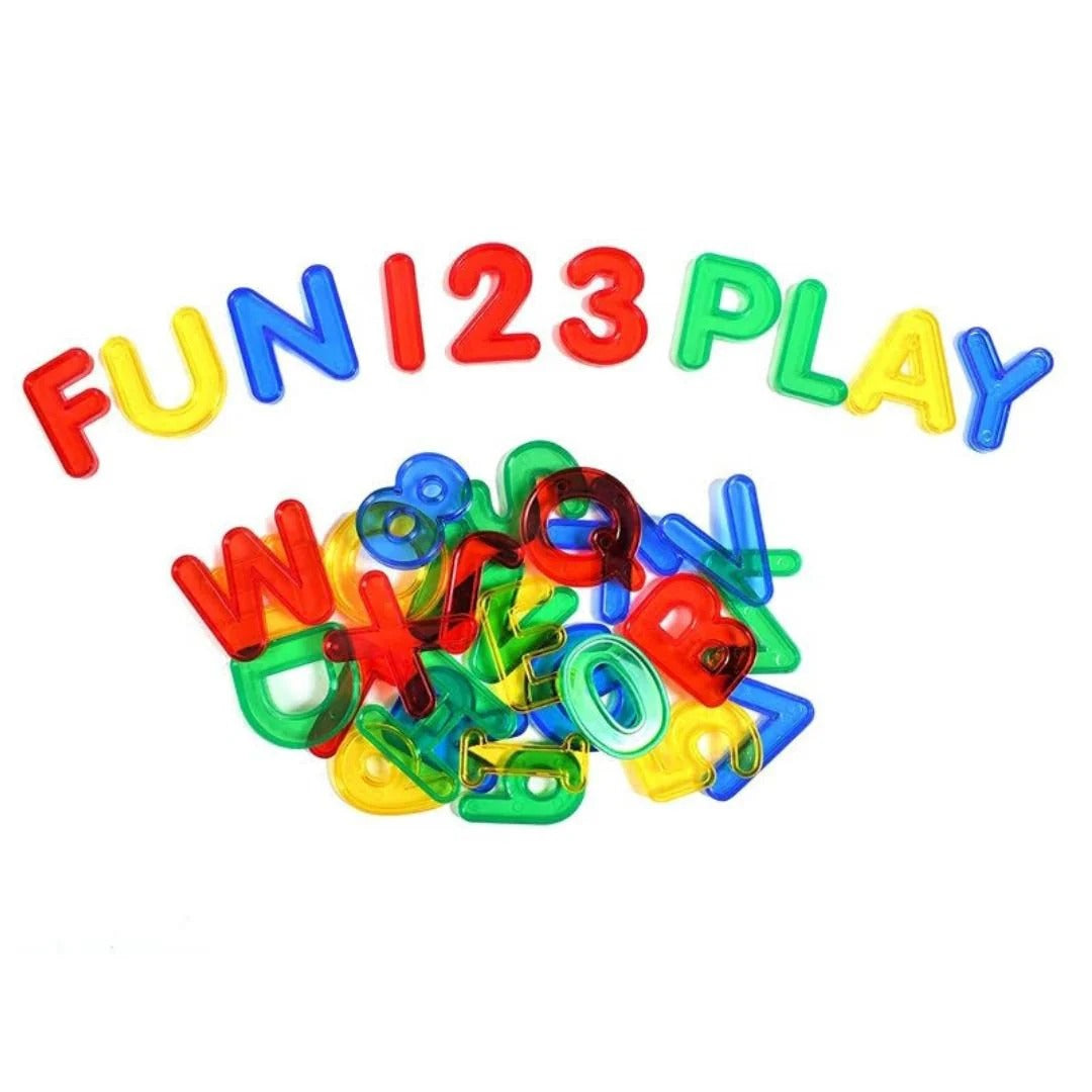 Transparent Alphabet & Numbers 36 Pcs | Kids Learning Letters & Counting Toy