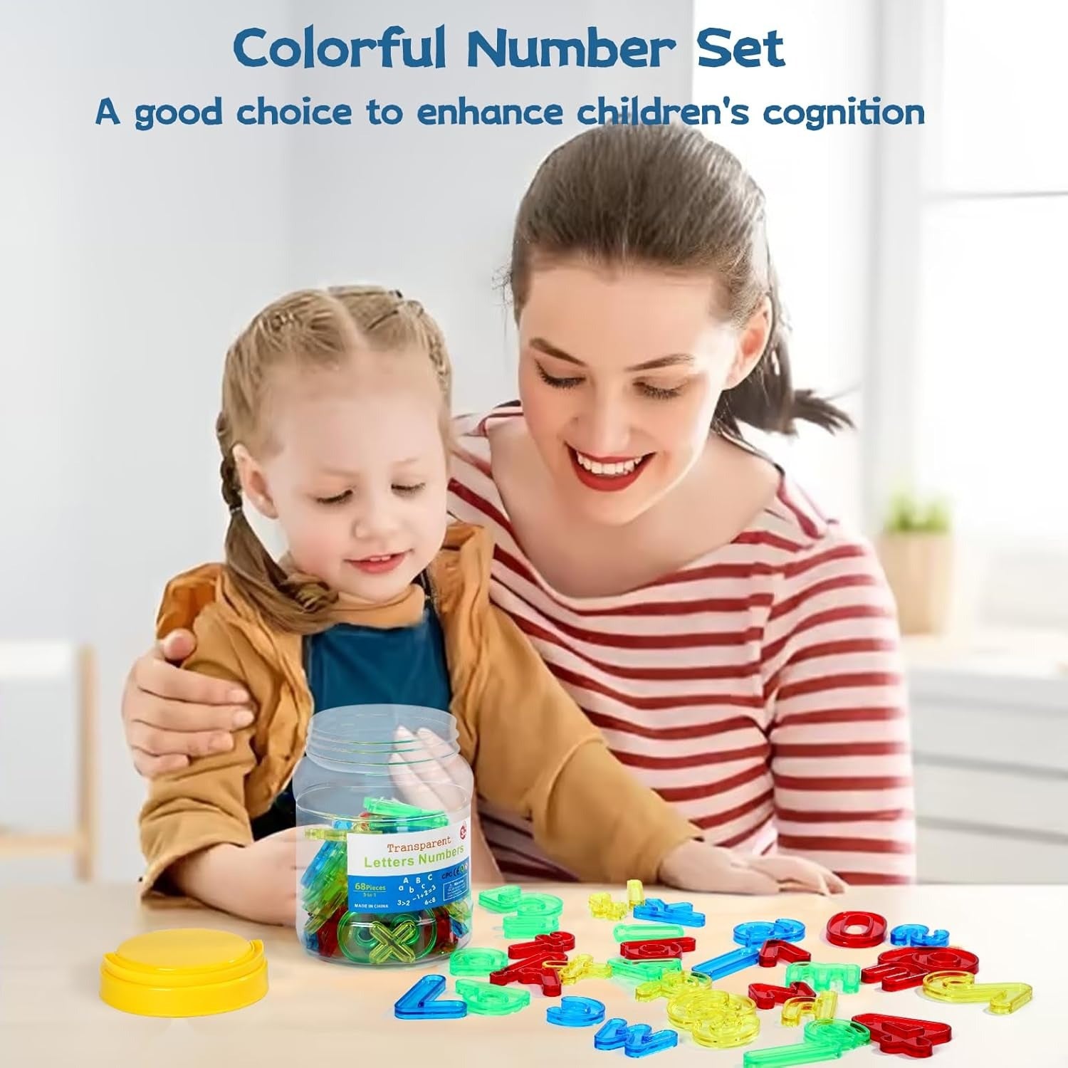 Letters and Numbers 66 Pcs Set | Spelling & Counting Educational Toy for Kids