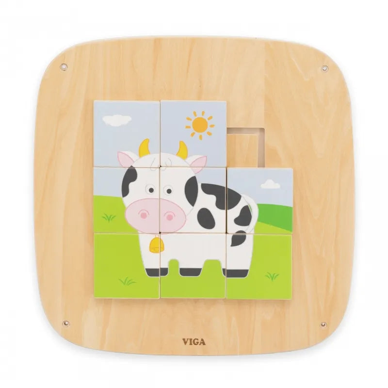 Wall Activity Panel Picture Puzzle | Montessori Magnetic Pinball Toy for Kids