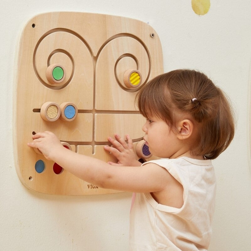 Touch & Match Wall Activity Panel | Montessori Sensory Learning Board for Kids