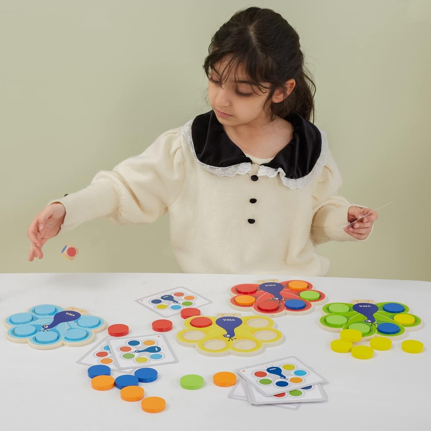 Peacock Colour Matching Game Kids | Montessori Color Sorting & Learning Toy