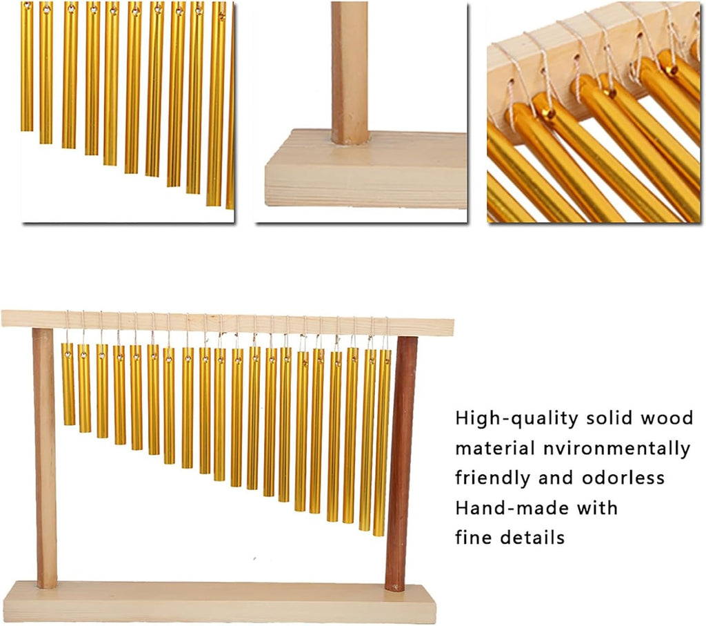 Boomwhackers Musical Frame | Kids Wooden Wind Chime Percussion Instrument Toy