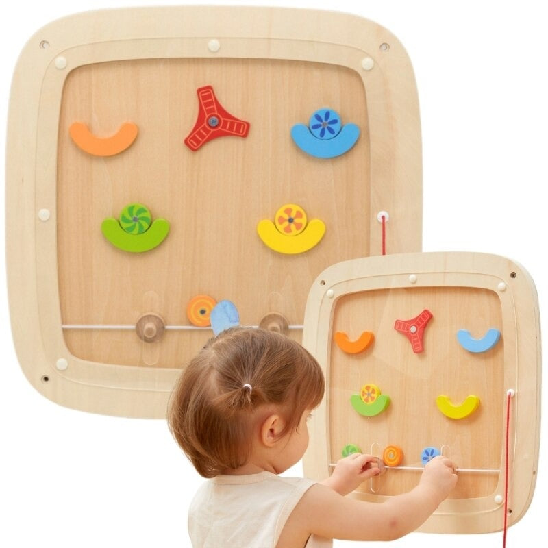 Wall Activity Panel Pinball Game | Montessori Magnetic Wall Toy for Kids