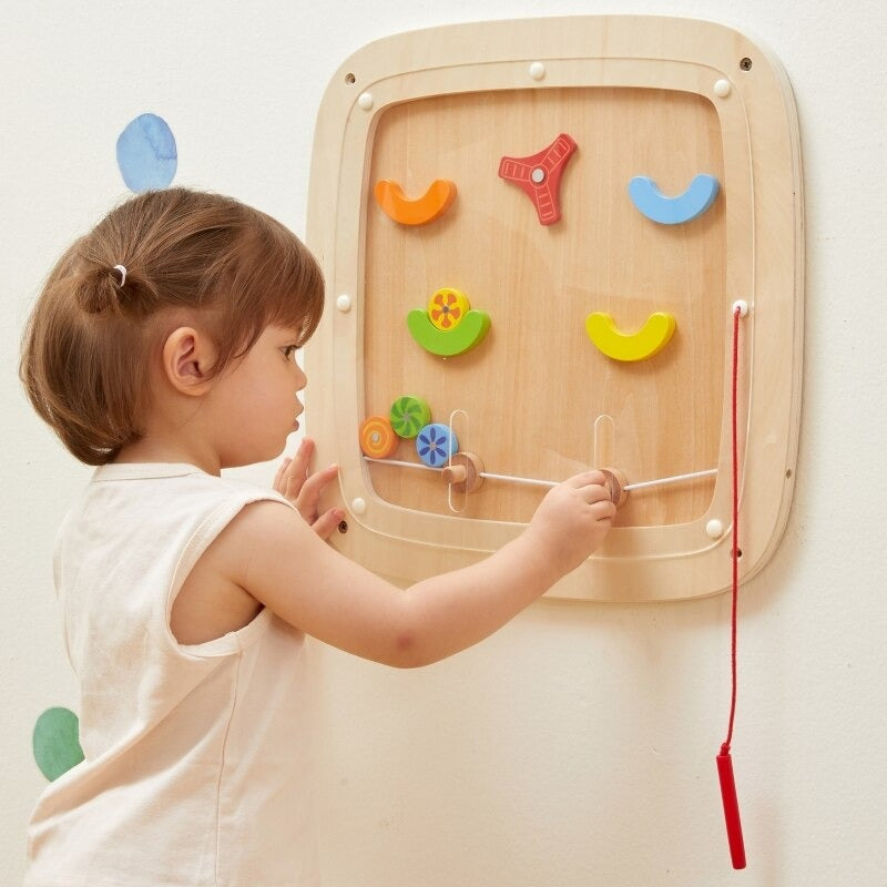 Wall Activity Panel Pinball Game | Montessori Magnetic Wall Toy for Kids