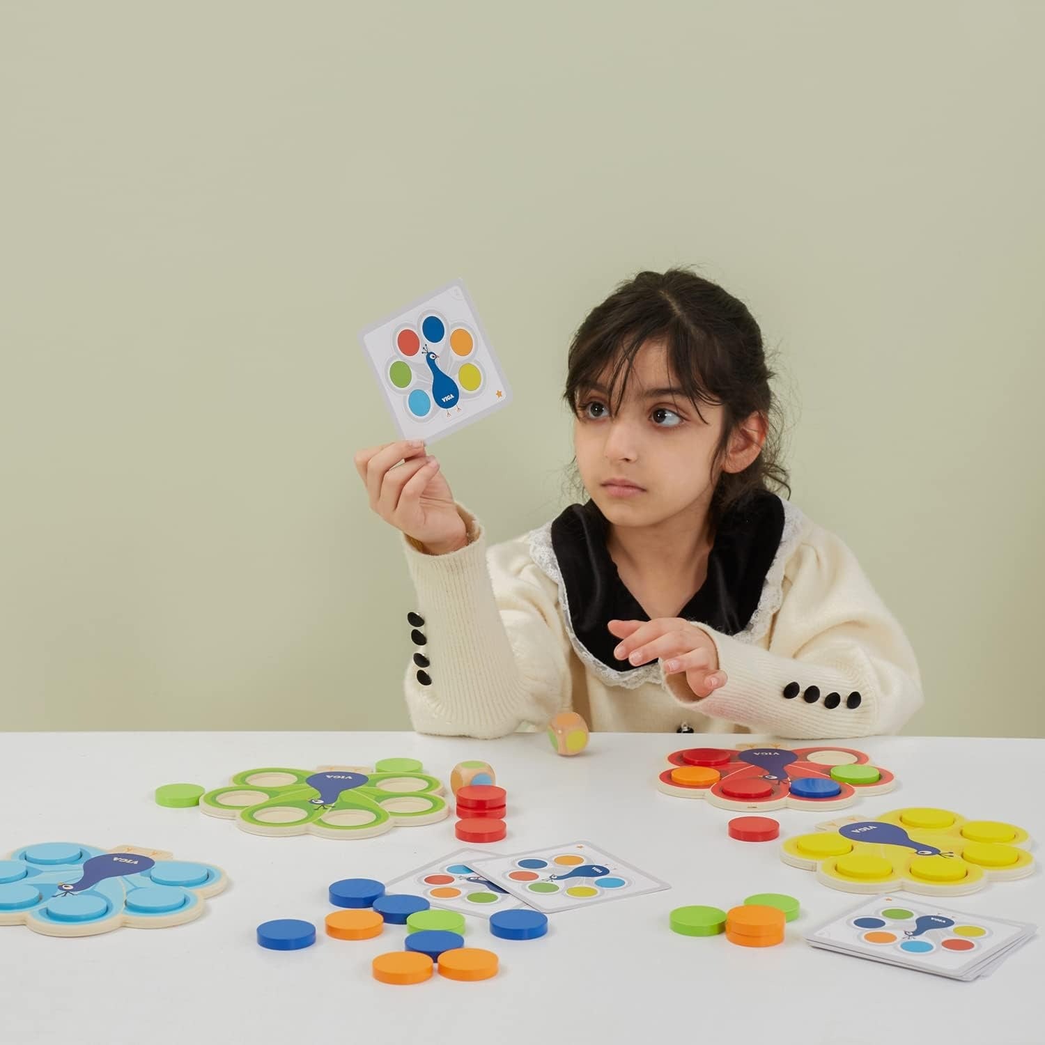 Peacock Colour Matching Game Kids | Montessori Color Sorting & Learning Toy