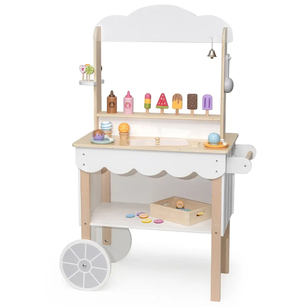 Ice Cream Mobile Shop Kids | Wooden Pretend Play Ice Cream &amp; Candy Cart