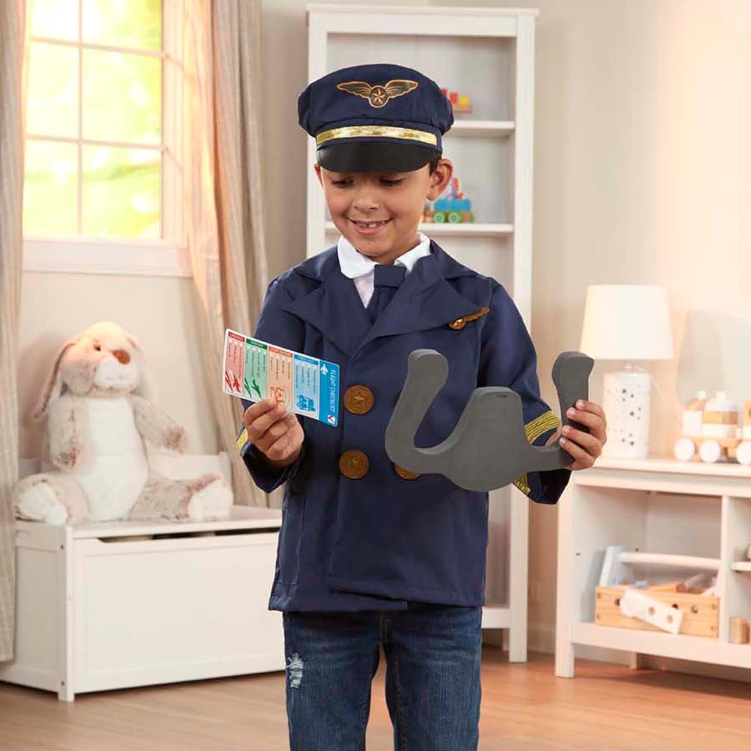 Pilot Costume for Kids | Airline Captain Role Play Dress-Up Set