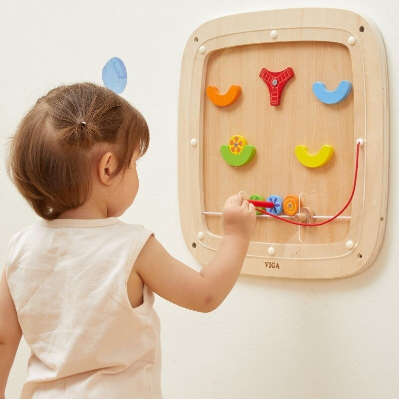 Wall Activity Panel Pinball Game | Montessori Magnetic Wall Toy for Kids