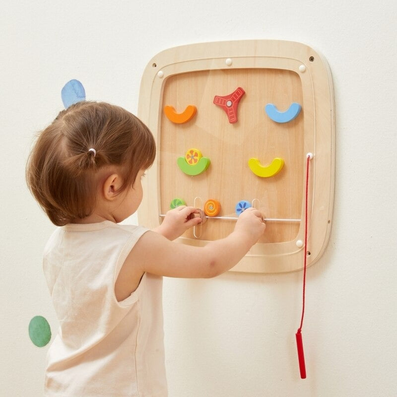 Wall Activity Panel Pinball Game | Montessori Magnetic Wall Toy for Kids