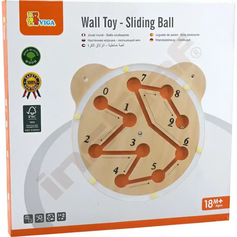 Sliding Ball Wall Toy Kids | Montessori Motor Skills Maze Wall Activity Board