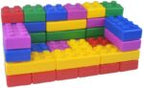 Hallonation Blocks 45 Pcs | Large Jumbo Mega Building Blocks for Kids STEM Play Set