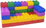 Hallonation Blocks 45 Pcs | Large Jumbo Mega Building Blocks for Kids STEM Play Set